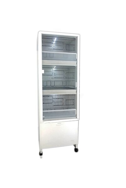 İstanbul Kafes - Model M03d - Pvc Kuş Dolabı – Dolap Kafes – Pvc Kafes – Salma Kafes (MONTAJLI KURULU GÖNDERİM)