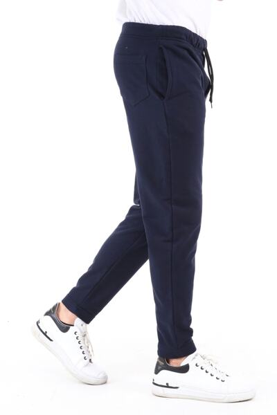 AUST GİYİM Ανδρικό φούτερ Aust Jeans Basic Style Elastic Leg Slim Fit - Navy Blue