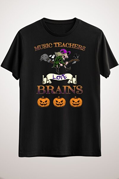 GreenMint تي شيرت موسيقى الهالوين الأسود للجنسين هدية ساحرة لعشاق الموسيقى وع...