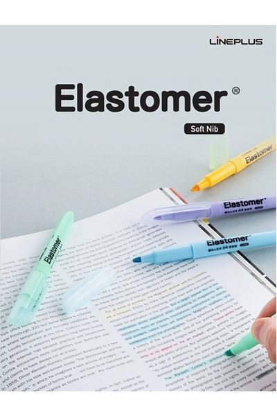 Lineplus Elastomer Highlighter Pastel Colors Yellow