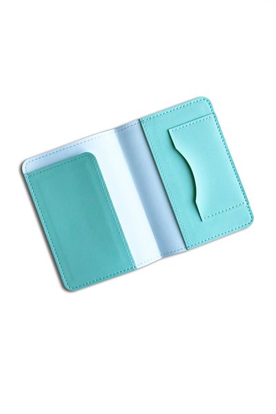 ViP GiFT Voyager Passport Case Minimalist Vegan Faux Leather Passport Holder Nile Green
