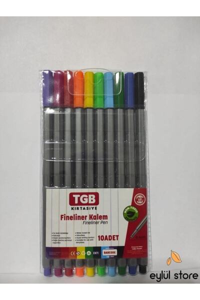 TGB قلم ذو طرف رفيع مكون من 10 قلم ذو طرف رفيع