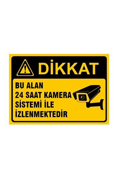 ERGÜNDOĞDU 5 Adet Bu Alan 7/24 Kamera Sistemi Ile Izlenmektedir Levhası
