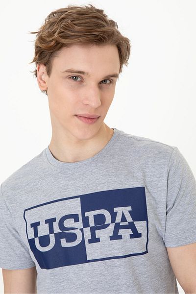 U.S. Polo Assn. Γκρι ανδρικό μπλουζάκι