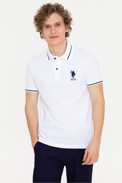 U.S. Polo Assn. Λευκό ανδρικό μπλουζάκι
