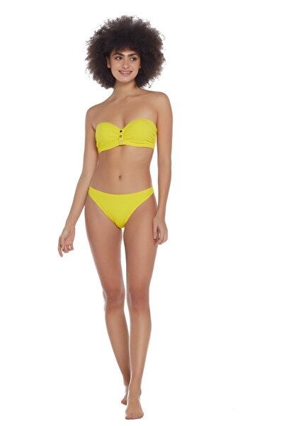 Eros Kadın Dolgulu Kaplı Bikini Takımı Sarı