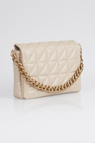 Tonny Black Crossbody kabelka z měkké kůže s výšivkou a detailem řetízku