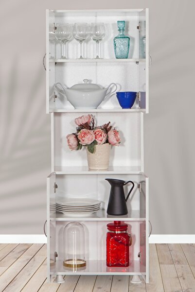 SANDALİE Floransa Fırın Dolabı Çok Amaçlı Kiler Dolabı - Beyaz