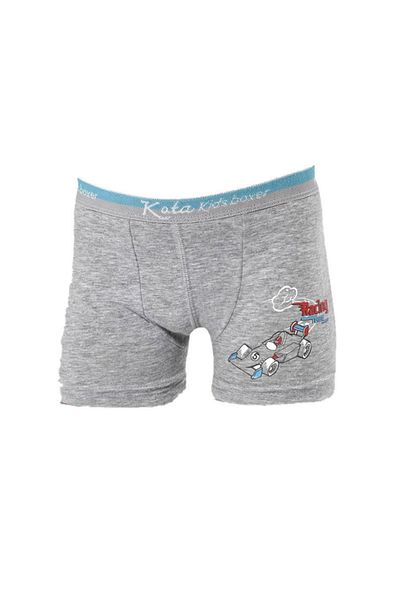 KOTA Boy's Grey Printed Lycra Boxer 12 Τεμάχια 1005