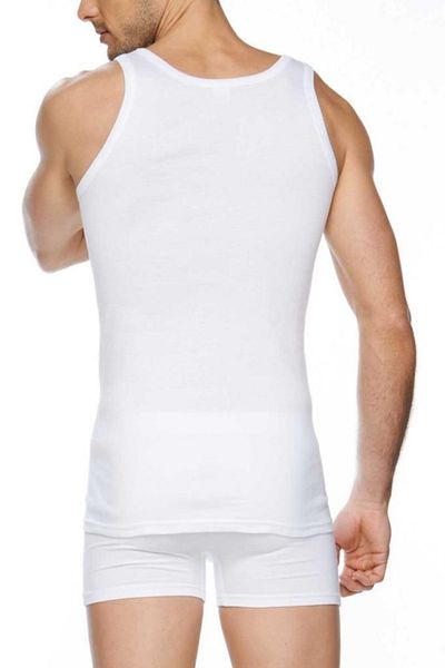 Güryıldız Men's Rib Athlete Face Cotton White 24002 6 Pieces