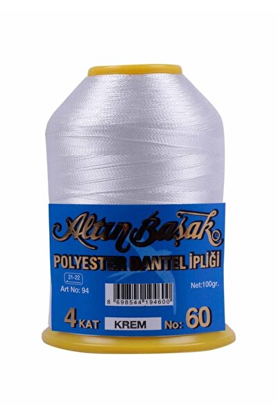 Altınbaşak 60 No: Krem 100 Gr.polyester Dantel Ipliği