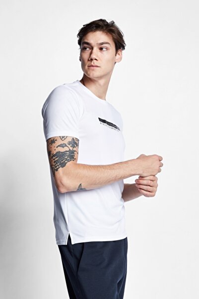 Lescon Λευκό ανδρικό κοντομάνικο μπλουζάκι 22b-1103