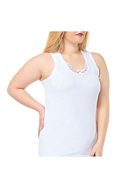 Seher Yıldız 6-пакет I Жіноча бавовняна майка з широкими бретелями та мереживом