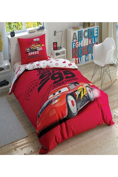 Taç Licensed Disney Cars Speed Frenzy Duvet Cover Set with Single Elastic