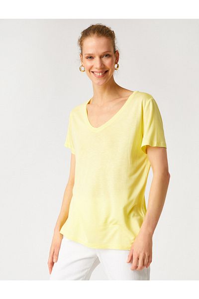 Koton Crew Neck Short Sleeve Basic T-Shirt