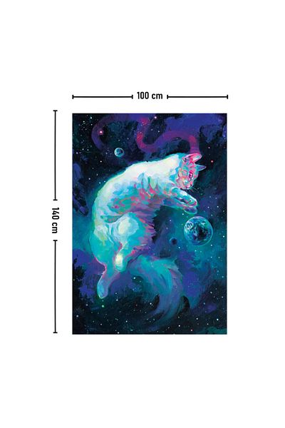 Vagonik Χαλί τοίχου Cat And Space 140 X 100 cm-70x100 cm
