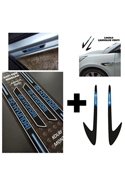 ymn elektronik Hyundai I30 Kapı Eşiği + Logolu Çamurluk Venti Set