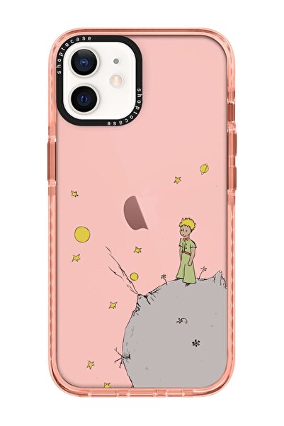 shoptocase Iphone 12 Uyumlu Pembe Impact Küçük Prens Tasarımlı Telefon Kılıfı
