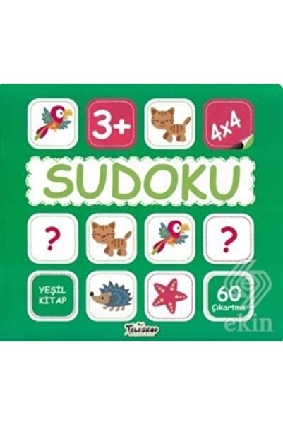 Teleskop Popüler Bilim Sudoku 4x4 Yeşil Kitap