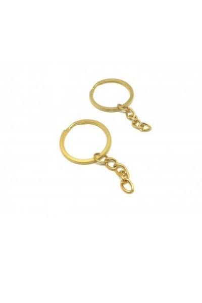 Aker Hediyelik 50 Pieces at Wholesale Price Chain Keychain Ring and Jewelry Hook 1St Quality Gold Color – Keychain