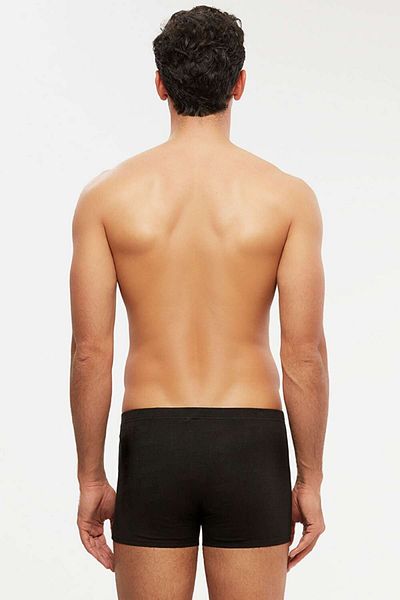 Kom Ανδρικό Black Micro Modal Self Pattern Andrea Boxer Σετ 2 τεμαχίων
