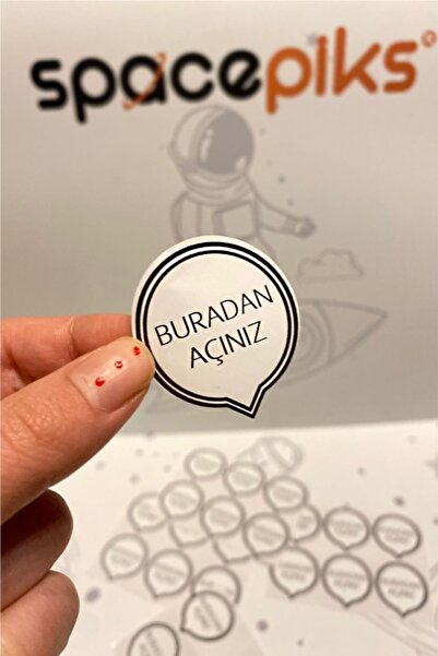 Spacepiks Otvori odavde Specijalni paket nalepnica kroj 115 komada, prečnik 4 cm