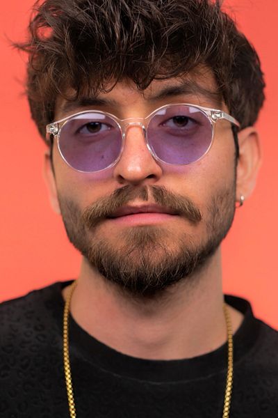 Focus On Oscar Crystal Purple Sunglasses