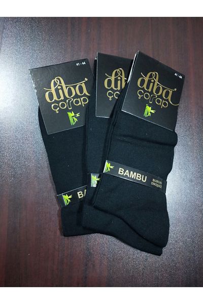 Diba Ανδρικό Bamboo Summer Black 3 Πακ