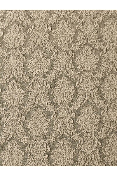 HEYTGAH Jakarlı Lüks Sandalye Kılıfı / Lastikli Streç Yıkanabilir Etekli Sandalye Örtüsü 6 Lı Set Bej