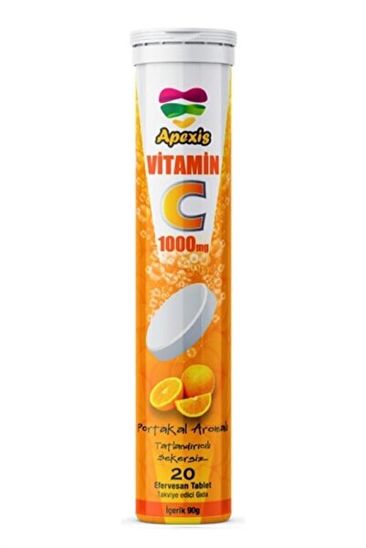 Apexis Vitamin C 1000 Mg 20 Effervescent Tablets 8680702301012-C