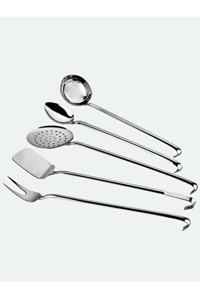 YİĞİTSAN Endüstriyel 18/10 Çelik Lokanta Kepçe Kevgir Çatal Kaşık Spatula San...