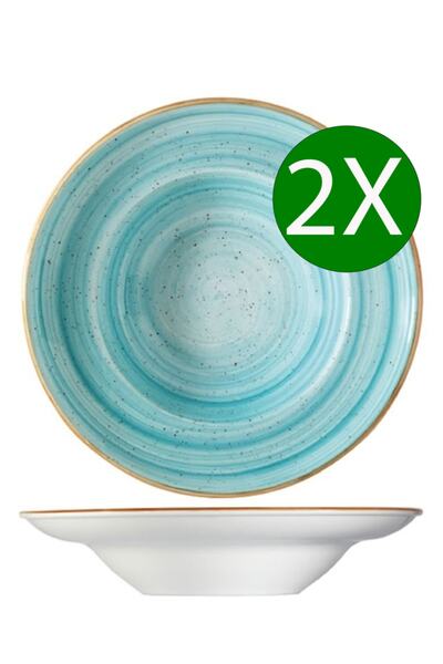 Bonna Porselen Aqua Gourmet Çukur Tabak 27 Cm 2 'li