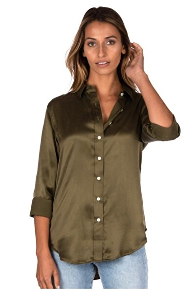 Piola Club Cămașă de damă kaki din satin