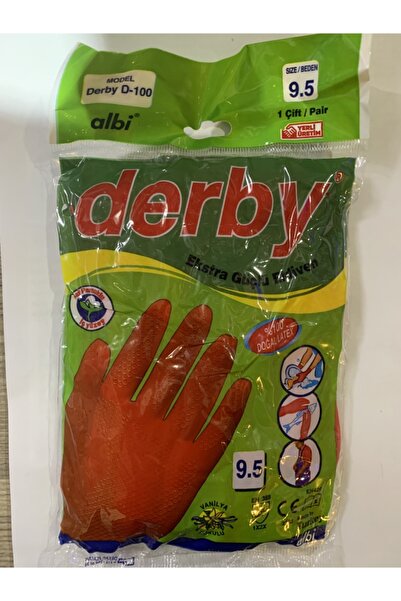 Derby Extra Strong Rubber Gloves 9.5 No 30 Pieces