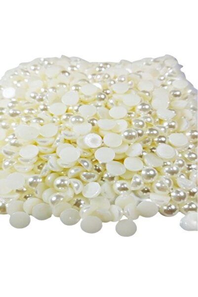 Genel Markalar Yarım İnci Boncuk Krem 100'lü Paket 06 mm