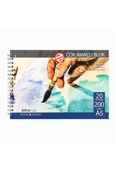 Talens Spiral Multi-Purpose Block A5 200gr 20 Sheets