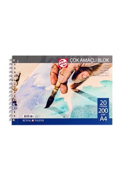 Talens Spiral Multi-Purpose Block A4 200gr 20 Sheets