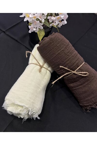 şehri şal Bürümcük Şal 2’li Kahverengi-krem(SOFT SARI)