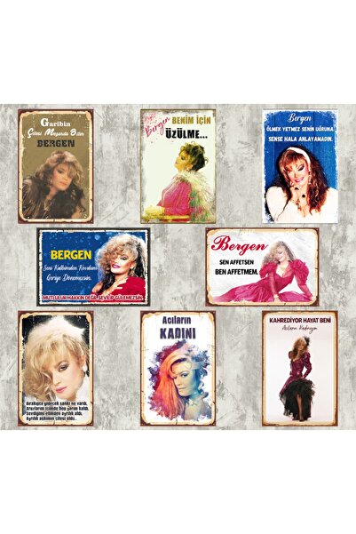 TRENDPOSTER Bergen Retro Ahşap Poster Set