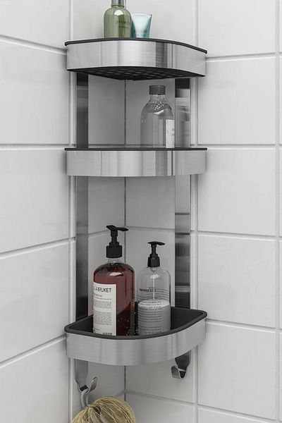 Binbirreyon Ikea 3-Shelf Stainless Steel Bathroom Shelf - Organizer Lb035