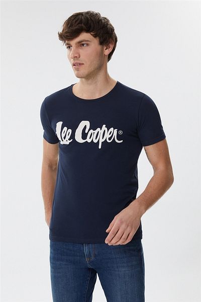 Lee Cooper Мъжка тениска с О-образно деколте и лого на Лондон