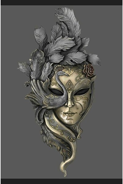 saksı deposu Tavus Kuşlu Venedik Duvar Maskesi