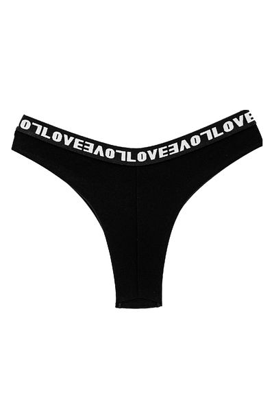 HNX Μαύρο γυναικείο εσώρουχο Love Elastic Brazilian