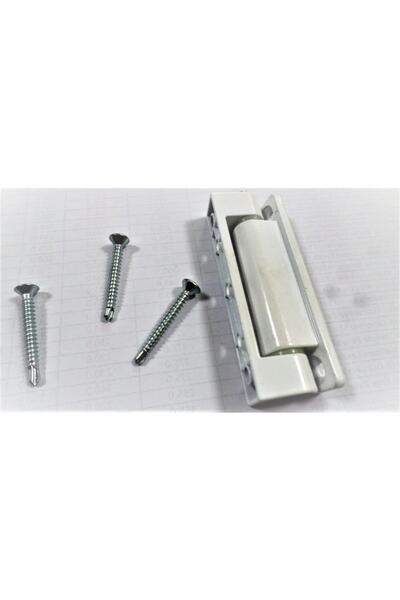 Genel Markalar Işıklar 75mm -Pvc Kapı ve Pencere Menteşesi -Metal -Beyaz (3'LÜ) -3,9x32mm Akıllı Vida (15ADET)