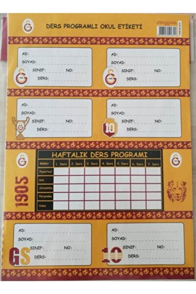 Genel Markalar Galatasaray Okul Etiketi' 4'lü