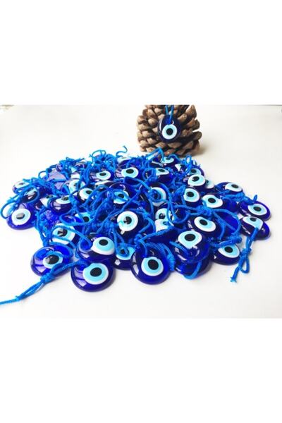 platin hediyelik 10 Pieces Drawstring Glass Evil Eye Bead Tree Ornament Decor...