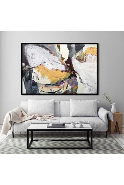 TAVOLO ARTE Çerçeveli Soyut Yağlıboya Dokulu Tablo