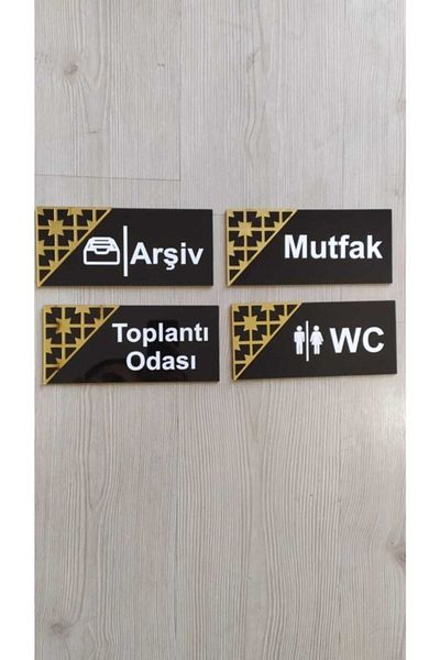Door Διακοσμητική πινακίδα καθρέφτη πόρτας Plexiglass -4^Kitchen - Αρχείο - WC - Αίθουσα συνεδριάσεων