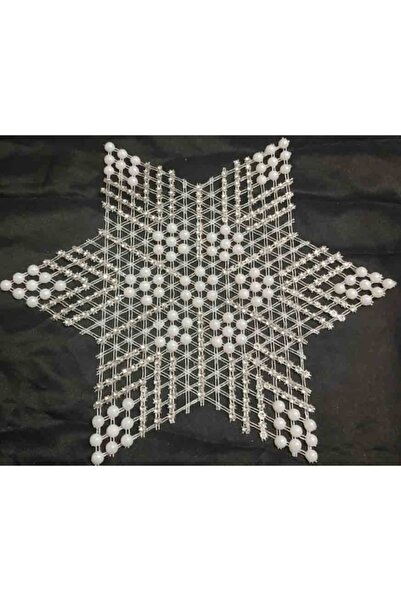 ART HEDİYE منديل نجمة مطرز بحلقة - 6 قطع نمط الدانتيل