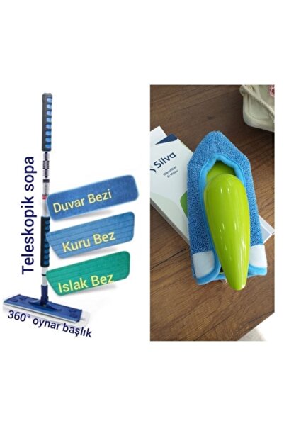 Silva Mikrofiber 3 Bezli Mop Set Ve El Mop /dg